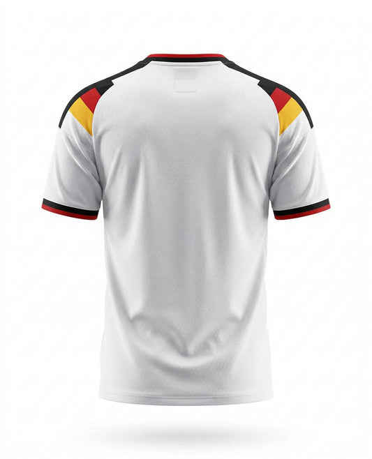 Camiseta Alemania 2026 vision trasera detalle completo.