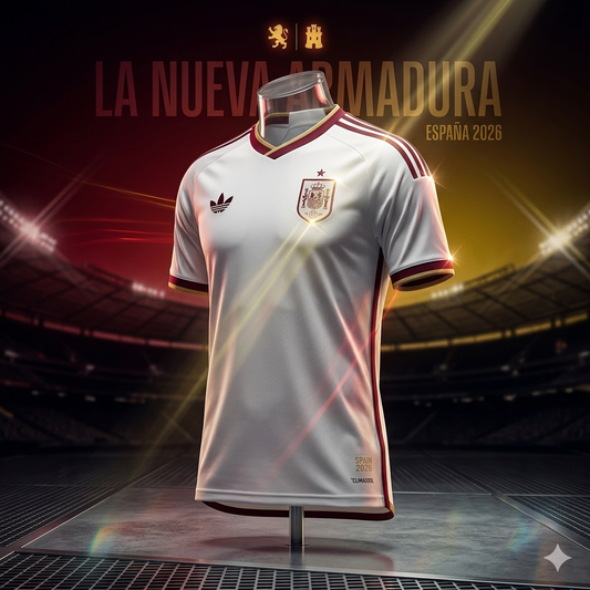 Imagen Publicitaria camiseta españa visitante 2026.