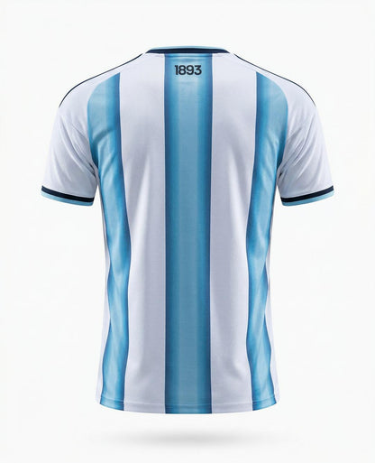 Camiseta Argentina 2026 vision trasera detalle completo.