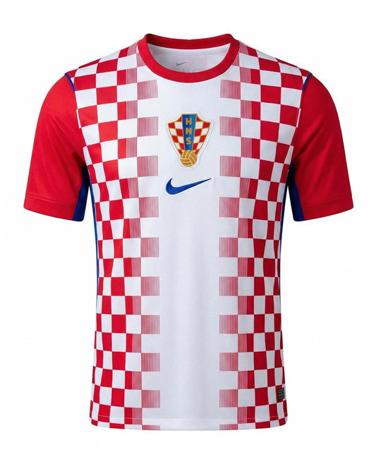 Camiseta Croacia 2026 Vista frontal detalle completo.