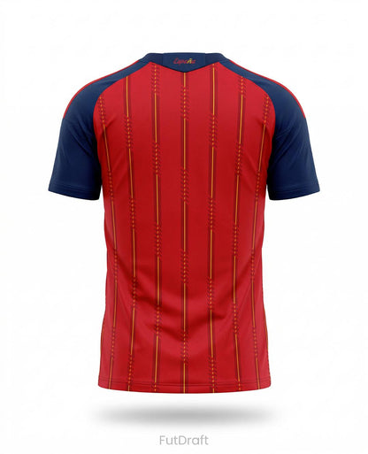 Camiseta España 2026 vision trasera a detalle completo.