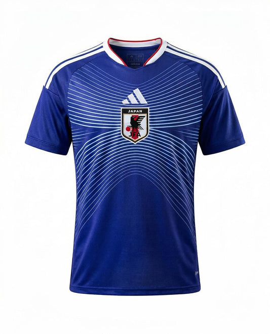 Camiseta Japón 2026 vista frontal. Detallada completamente.