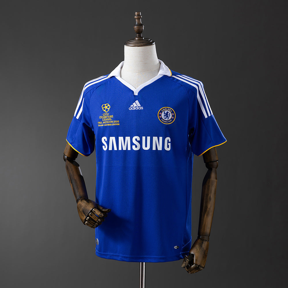 Camiseta Chelsea 2009 retro local en azul con detalles blancos y escudo bordado.